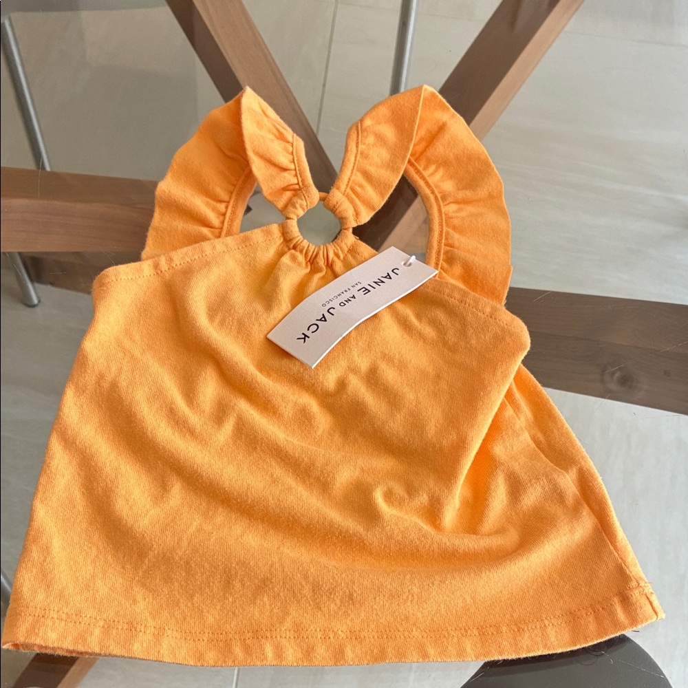 Janie and Jack Sunny Orange Halter Top